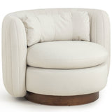 Nura Swivel Accent Chair, Cream