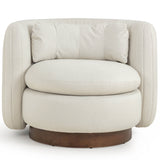 Nura Swivel Accent Chair, Cream