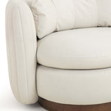 Nura Swivel Accent Chair, Cream