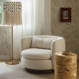 Nura Swivel Accent Chair, Cream
