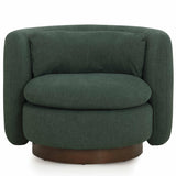 Nura Swivel Accent Chair, Forest Green
