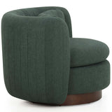 Nura Swivel Accent Chair, Forest Green