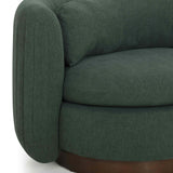 Nura Swivel Accent Chair, Forest Green