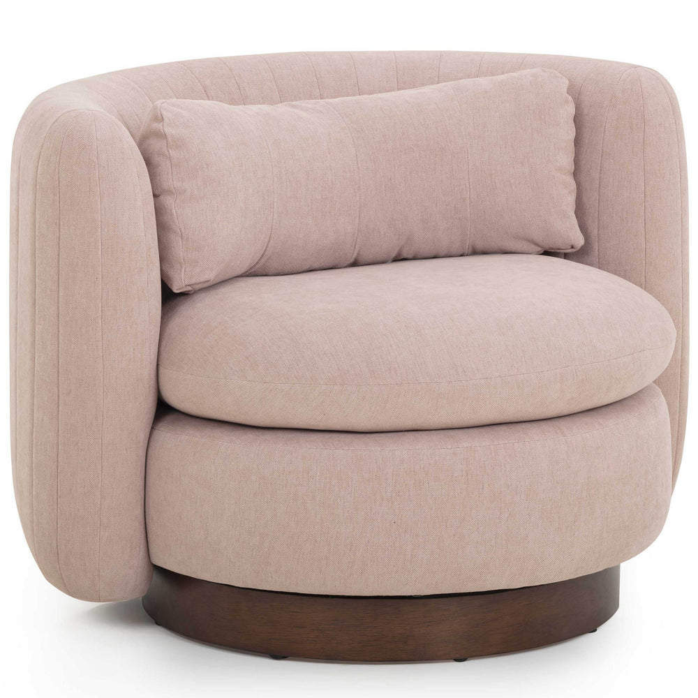Nura Swivel Accent Chair, Pink