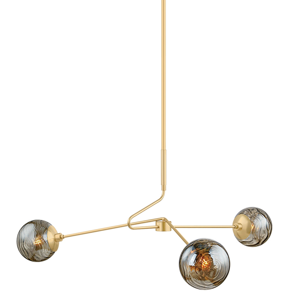 Nyla Chandelier, Aged Brass