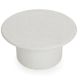 Nysa Outdoor Round CoffeeTable, White-Furniture - Outdoor-High Fashion Home
