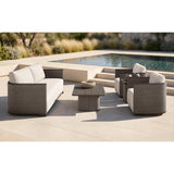 Rialto Outdoor Swivel Chair, Sombra