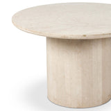Oakland 48" Round Outdoor Dining Table, Cream Marble-Furniture - Dining-High Fashion Home