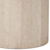Oakland 48" Round Outdoor Dining Table, Cream Marble-Furniture - Dining-High Fashion Home