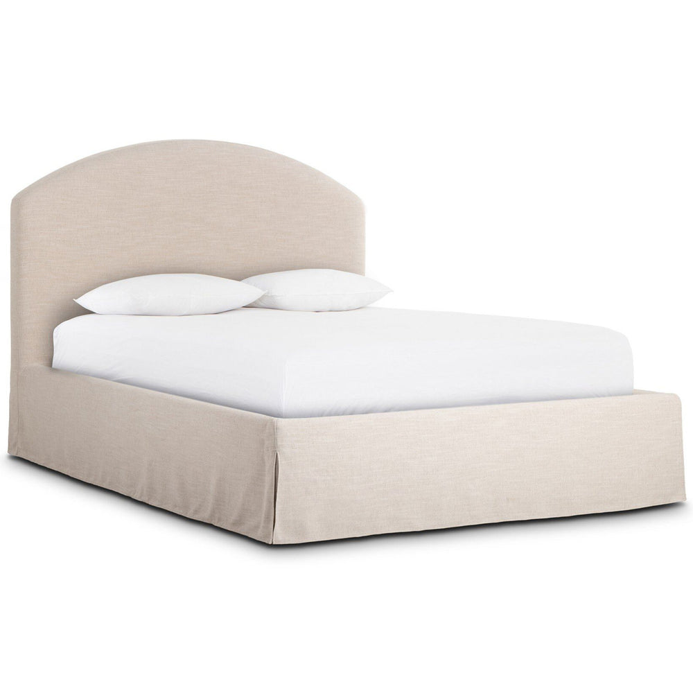 Oasley Slipcover Bed, Savoy Parchment by Four Hands-Furniture - Bedroom-High Fashion Home