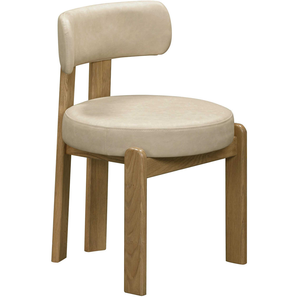Odessa Vegan Leather Dining Chair, Cream