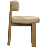 Odessa Vegan Leather Dining Chair, Cream
