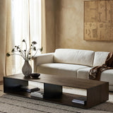 Odell Rectangular Coffee Table, Grey Reclaimed French Oak