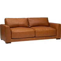 Odette Leather Sofa, Marseille Brown