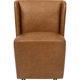 Odin Leather Gliding Dining Chair, Marseille Brown, Set of 2
