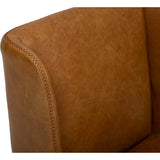 Odin Leather Gliding Dining Chair, Marseille Brown, Set of 2