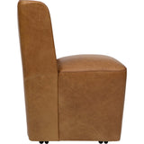 Odin Leather Gliding Dining Chair, Marseille Brown, Set of 2