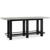 Ojai Counter Table, Antique Gray/Black-Furniture - Dining-High Fashion Home