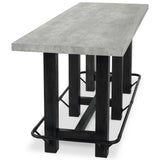 Ojai Counter Table, Antique Gray/Black-Furniture - Dining-High Fashion Home