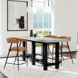 Ojai Counter Table, Antique Gray/Black-Furniture - Dining-High Fashion Home
