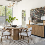 Olexey Oval Dining Table, Rubbed Light Oak by Four Hands