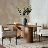 Olexey Oval Dining Table, Rubbed Light Oak by Four Hands