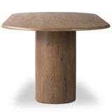 Olexey Oval Dining Table, Rubbed Light Oak