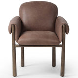 Olia Leather Dining Chair, Palermo Cigar