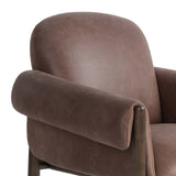 Olia Leather Dining Chair, Palermo Cigar