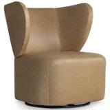 Oliver Leather Swivel Chair, 296-002-Furniture - Chairs-High Fashion Home