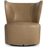 Oliver Leather Swivel Chair, 296-002-Furniture - Chairs-High Fashion Home