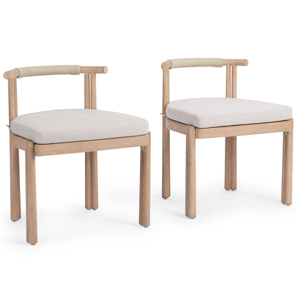 Oliver Outdoor Dining Chair, Butterscotch, Set of 2-Furniture - Outdoor-High Fashion Home