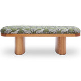 Ollie Leopard Bench, Olive Green