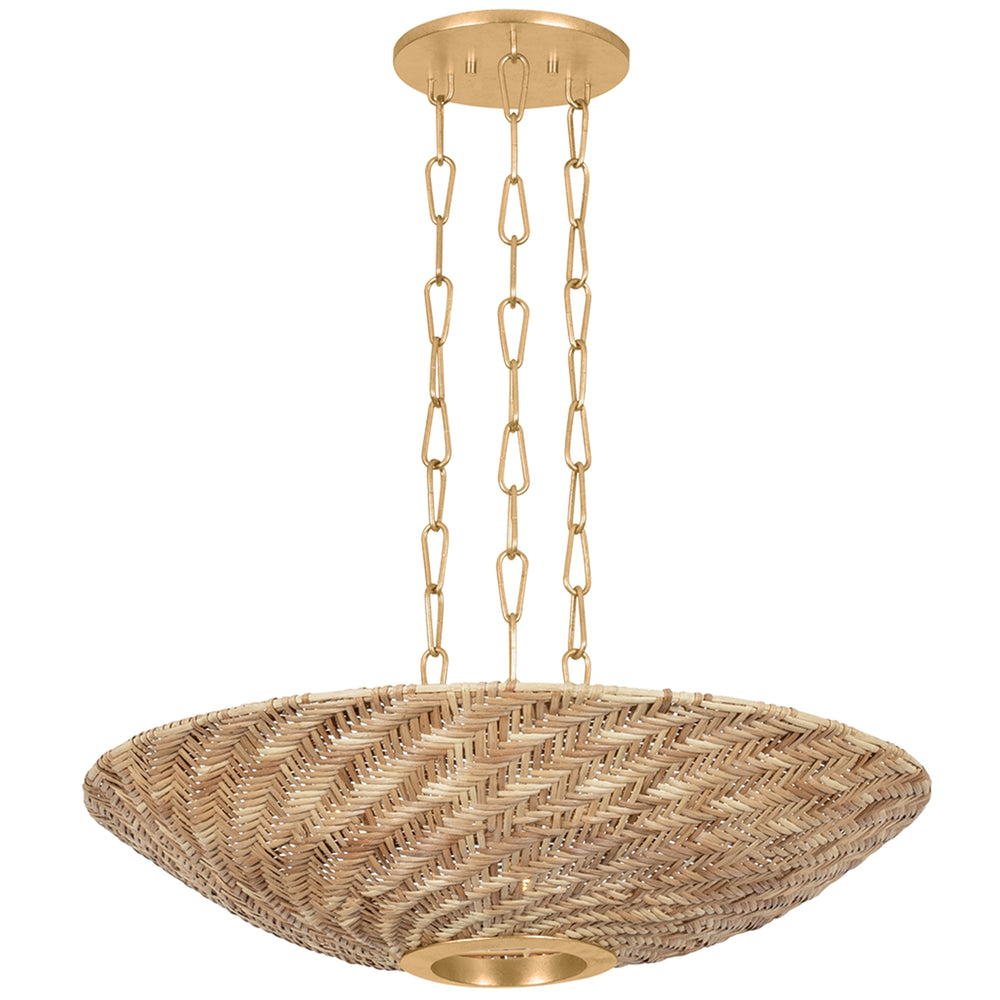 Ollie Pendant, Vintage Gold Leaf