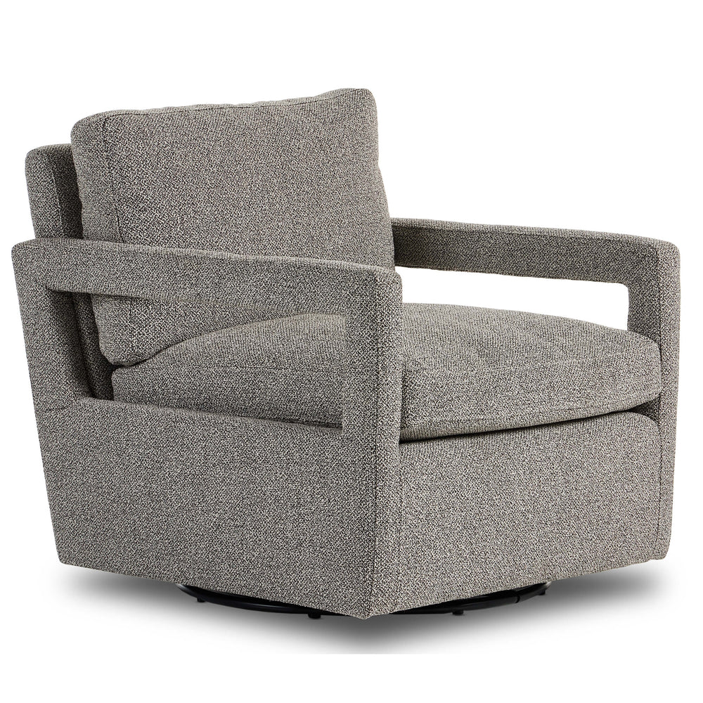 Olson Swivel Chair, Astor Ink-Furniture - Chairs-High Fashion Home