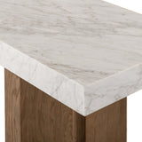 Olympia Console Table, White Marble