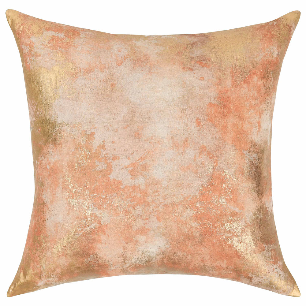 Onara Pillow, Burnt Orange/Gold-Accessories-High Fashion Home