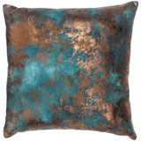 Onara Pillow, Teal/Antique Bronze