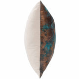 Onara Pillow, Teal/Antique Bronze