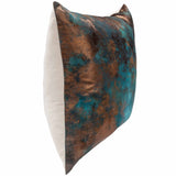 Onara Pillow, Teal/Antique Bronze