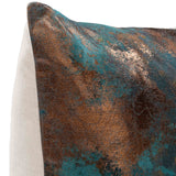 Onara Pillow, Teal/Antique Bronze