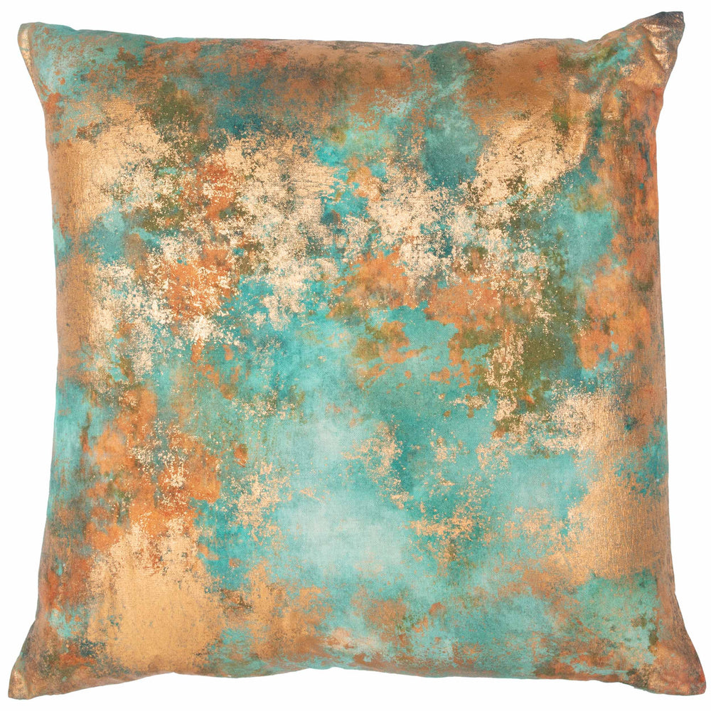 Onara Pillow, Turquoise Copper-Accessories-High Fashion Home