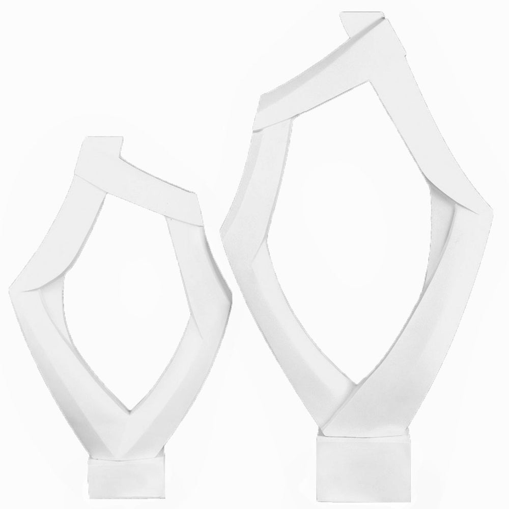 Onyx Sculptures, White, Set of 2-Accessories-High Fashion Home