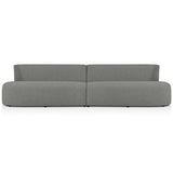 Opal Outdoor 2 Piece Sectional, Hayes Smoke