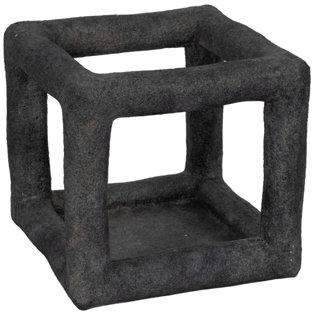 Open Cube, Textured Black-Accessories-High Fashion Home