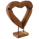 Open Heart Sculpture, Brown-Accessories-High Fashion Home