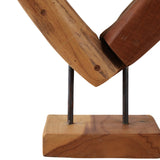 Open Heart Sculpture, Brown-Accessories-High Fashion Home
