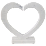 Open Heart Sculpture, White-Accessories-High Fashion Home