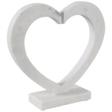 Open Heart Sculpture, White-Accessories-High Fashion Home