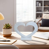 Open Heart Sculpture, White-Accessories-High Fashion Home